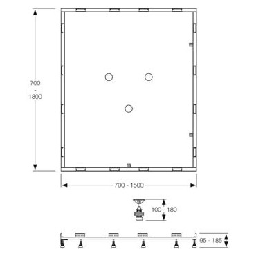 Rama montażowa prostokątna SF 150/180